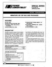 Datasheet HPR108 manufacturer C&D